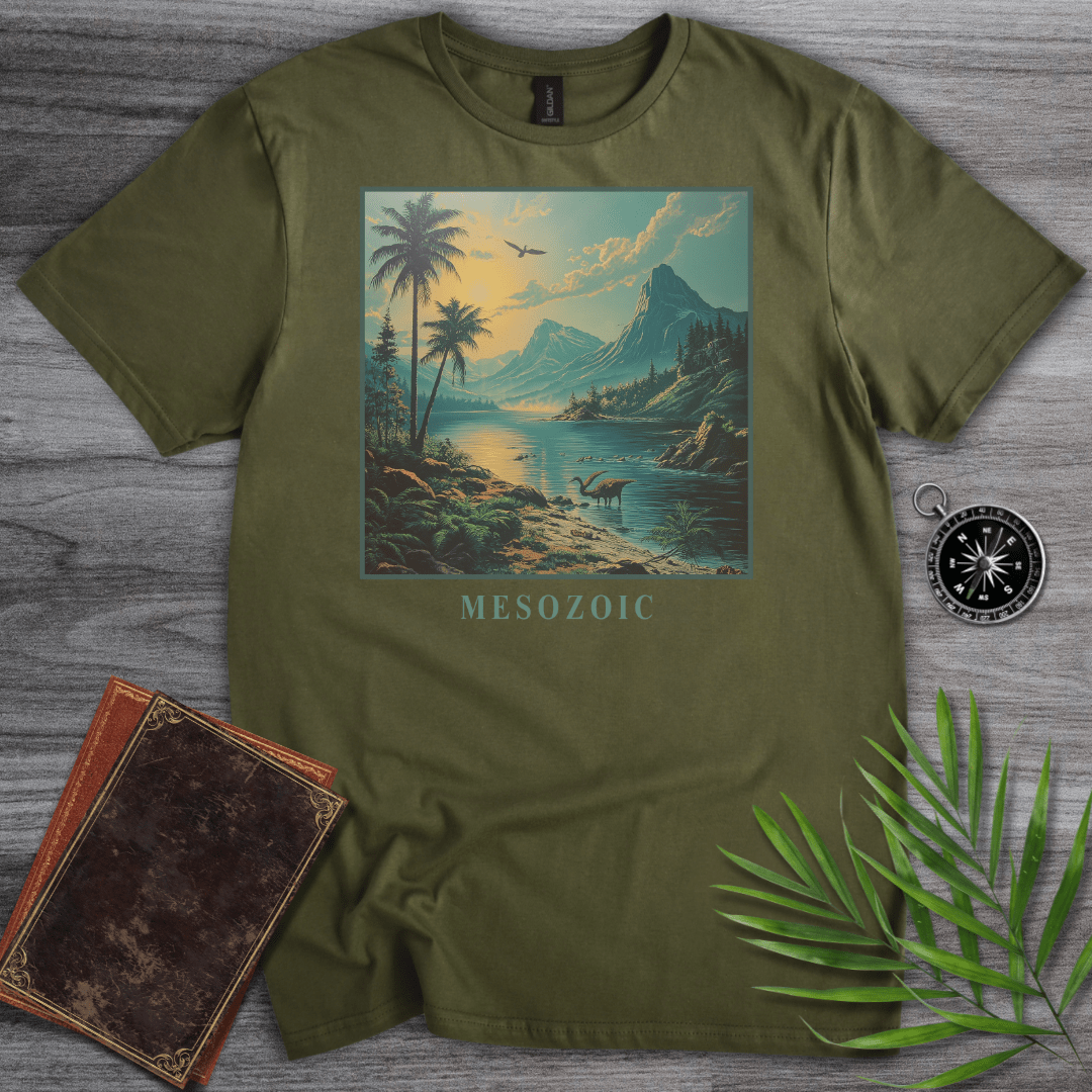 T-Shirt Military Green / S Mesozoic Environment Graphic T-Shirt