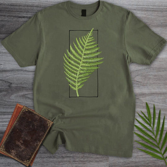 T-Shirt Military Green / S Mesozoic Fern Frame T-Shirt