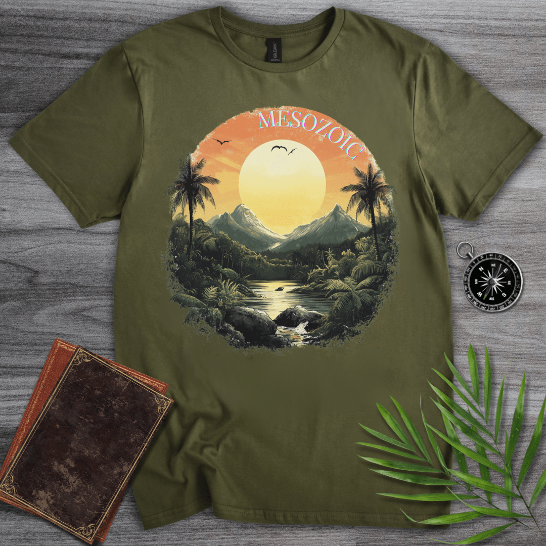 T-Shirt Military Green / S Mesozoic: Landscape at Dawn T-Shirt