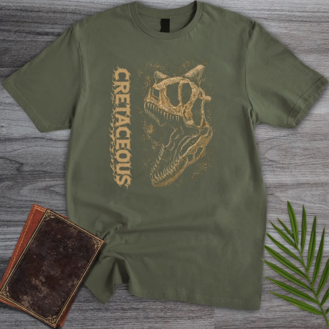 T-Shirt Military Green / S Metal Cretaceous Carnotaurus T-Shirt