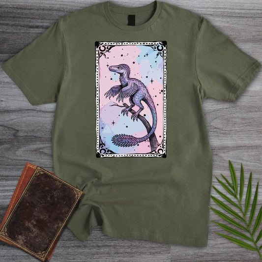 T-Shirt Military Green / S Microraptor Framed Leaves T-Shirt