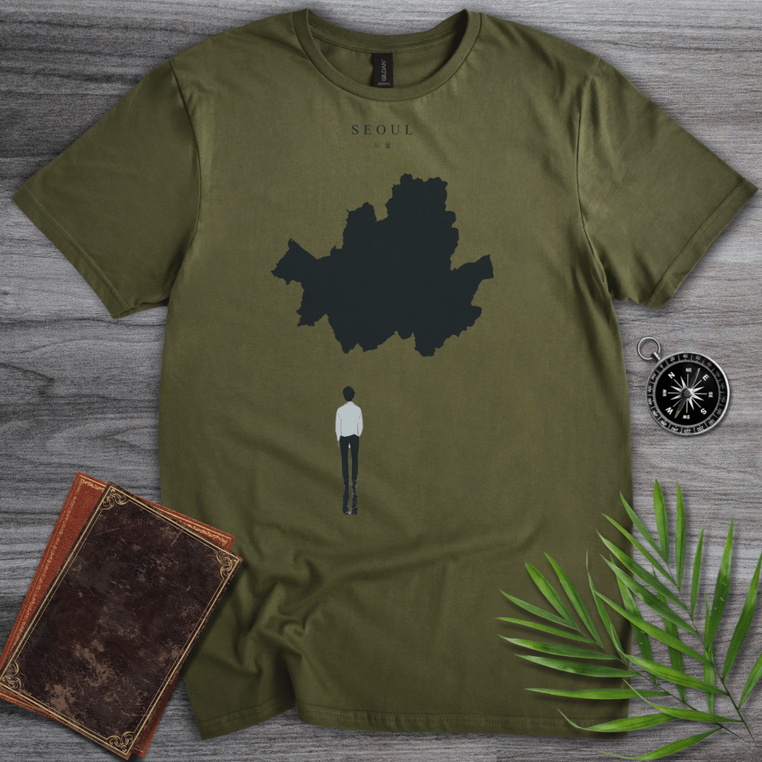 T-Shirt Military Green / S Minimalist Seoul Graphic T-Shirt