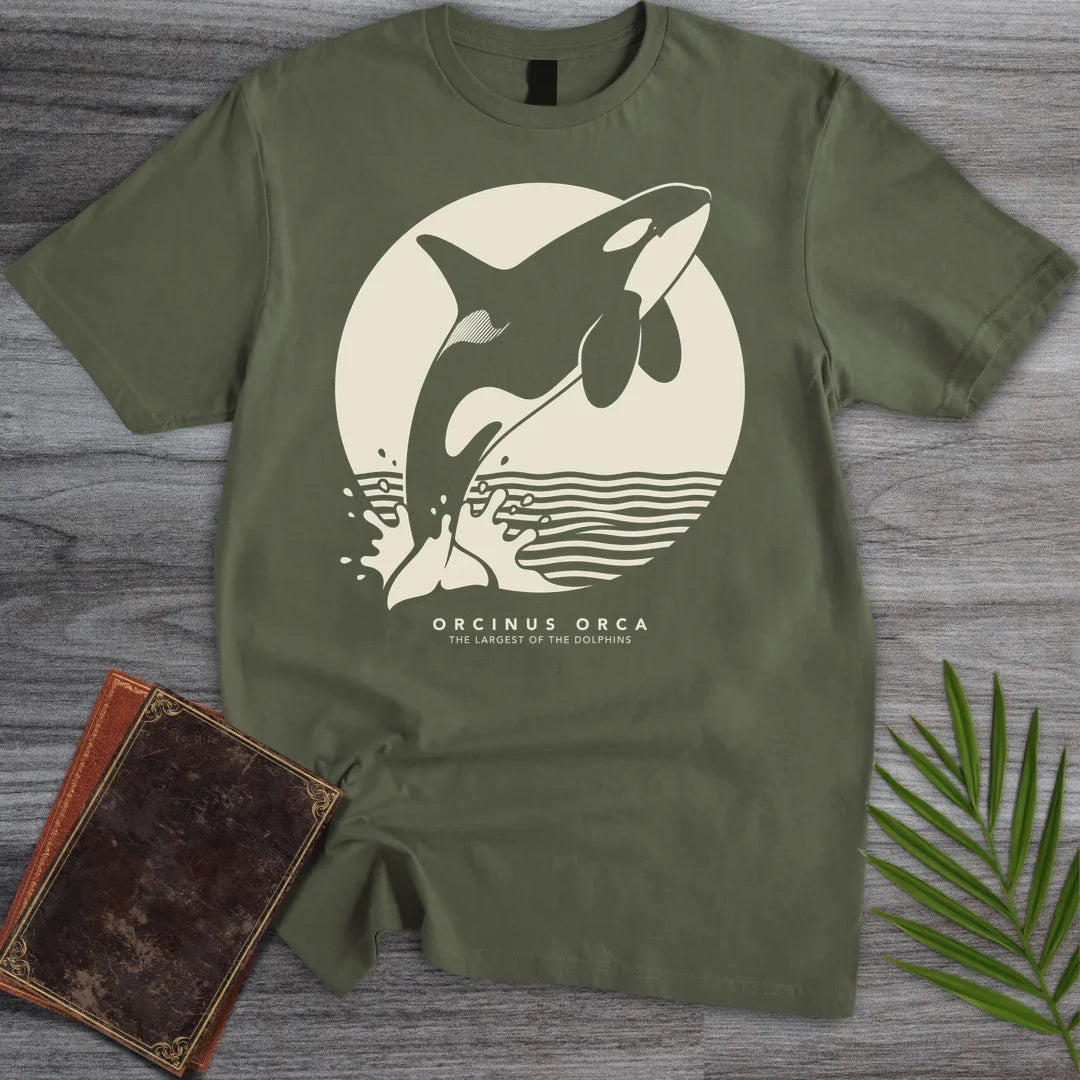 T-Shirt Military Green / S Moonlit Breach Orca T-Shirt