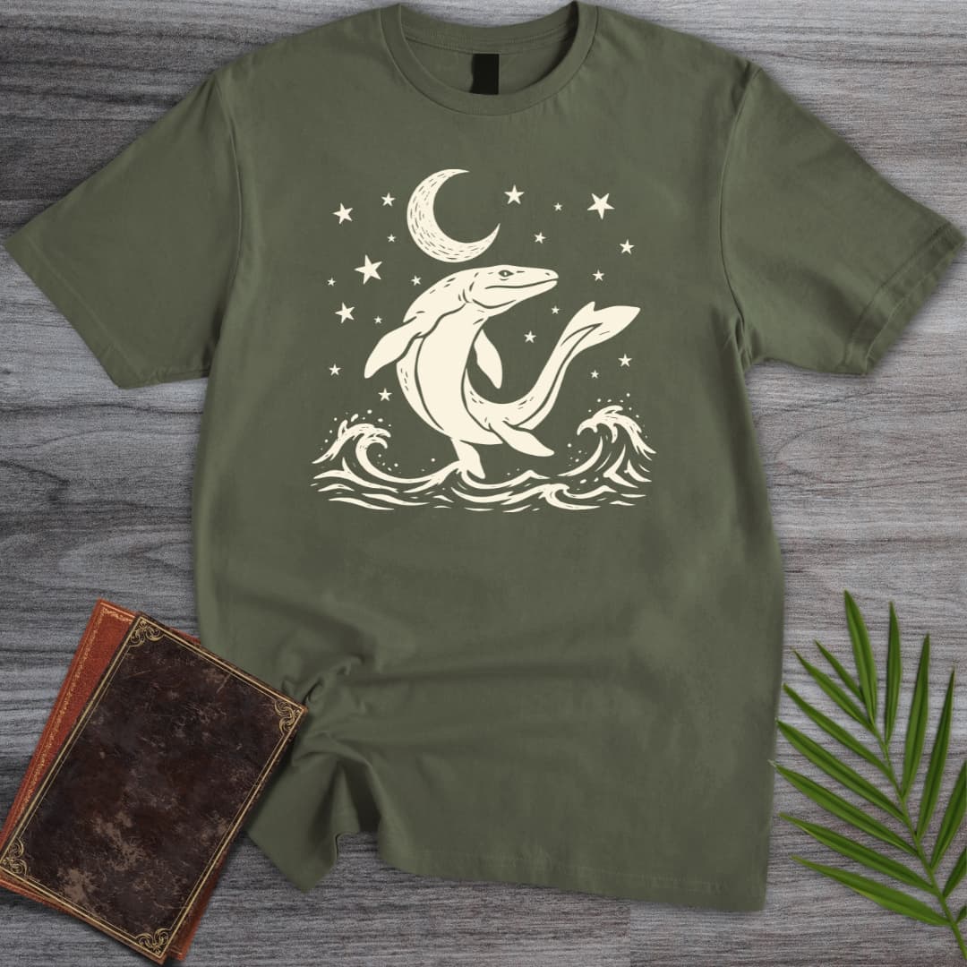 T-Shirt Military Green / S Moonlit Mosasaur T-Shirt