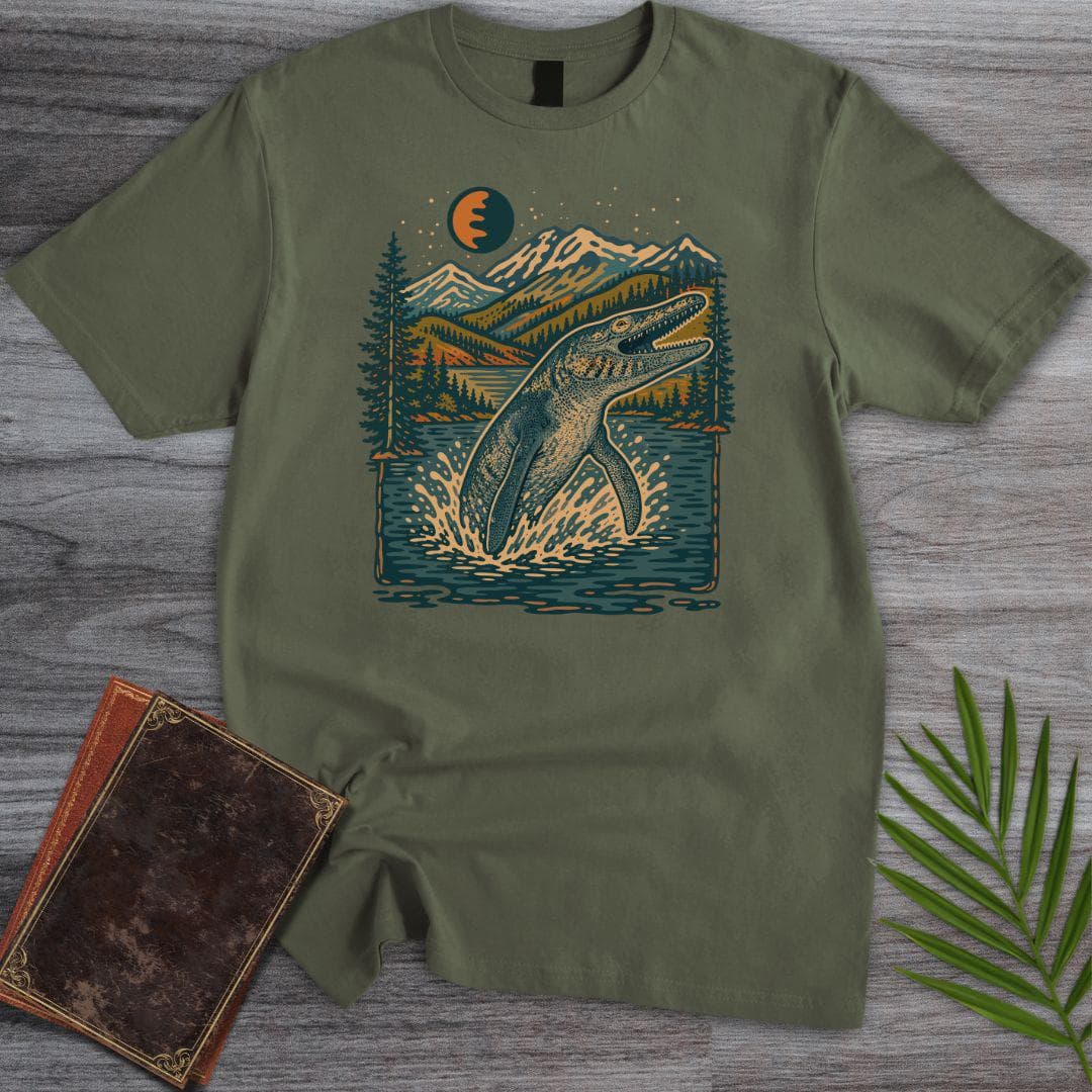 T-Shirt Military Green / S Mosasaur Mountain Tide T-Shirt