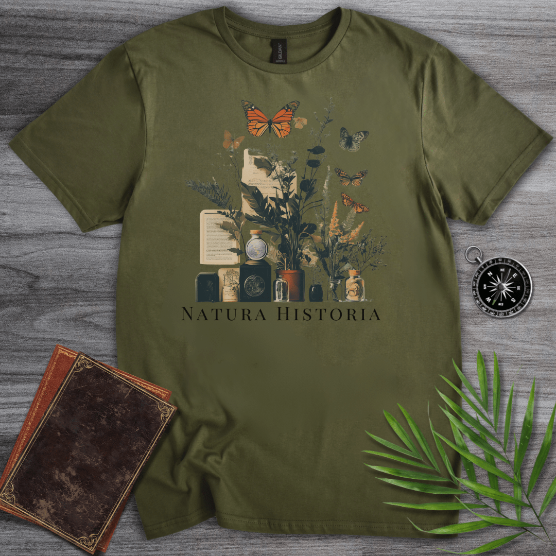 T-Shirt Military Green / S Natura Historia Butterfly & Nature T-Shirt