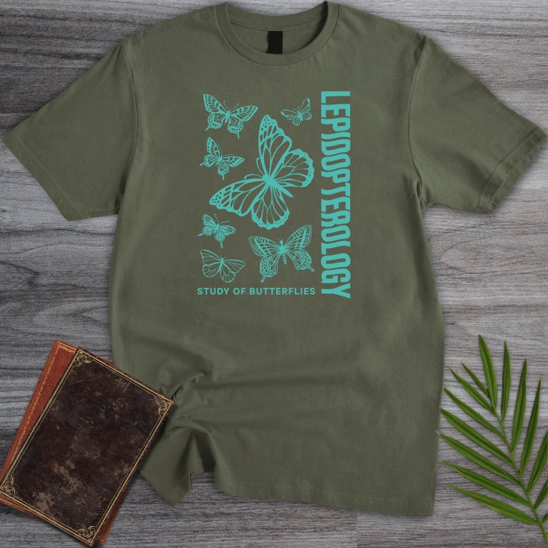 T-Shirt Military Green / S Natural History Lepidopterology T-Shirt