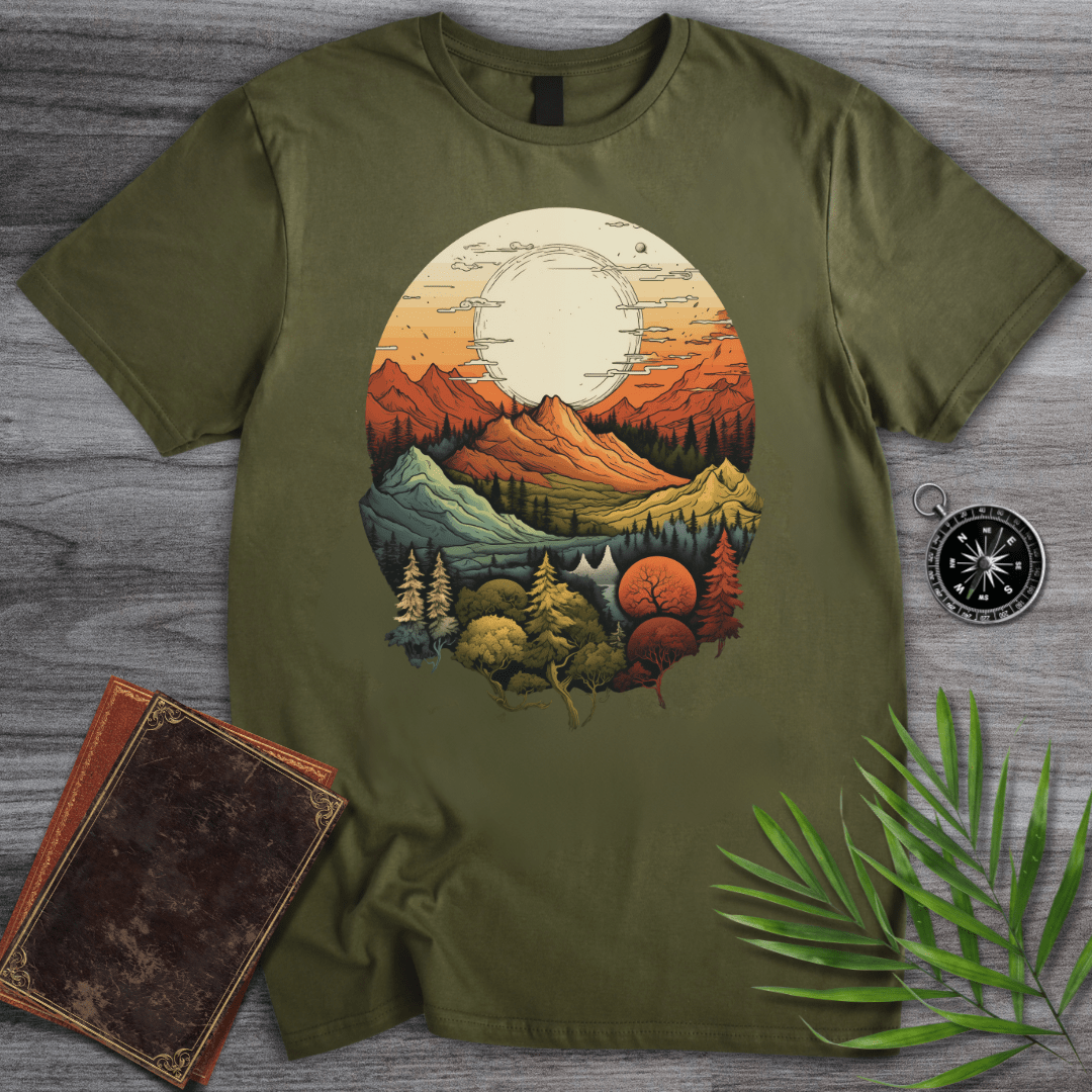 T-Shirt Military Green / S Nature's Seasons Graphic T-Shirt