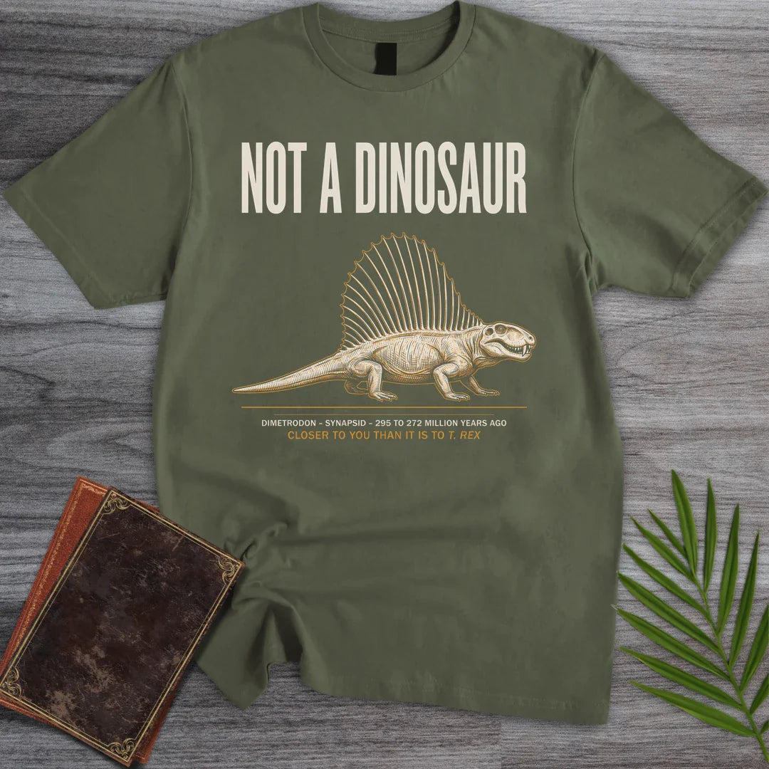 T-Shirt Military Green / S Not Dinosaur Dimetrodon T-Shirt