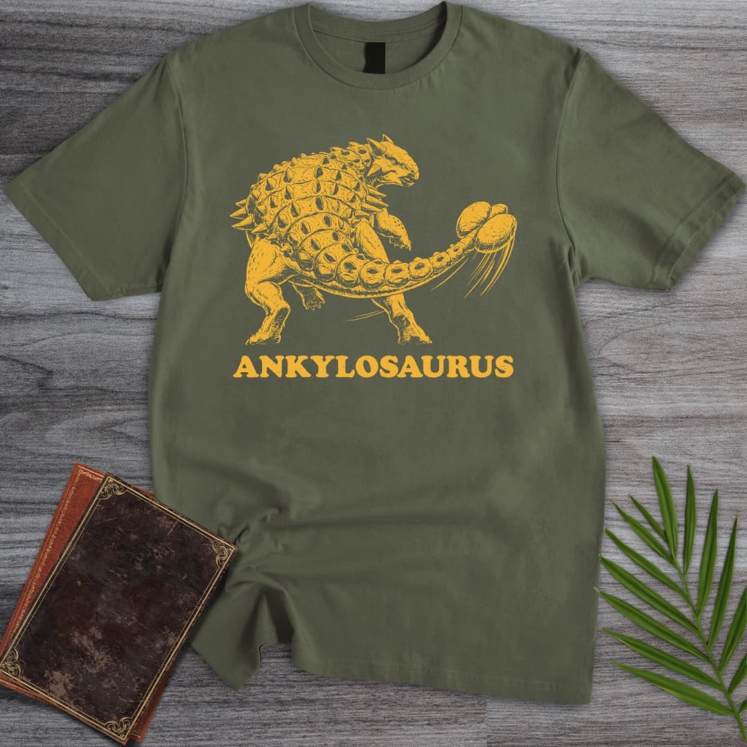 T-Shirt Military Green / S Old School Ankylosaurus T-Shirt