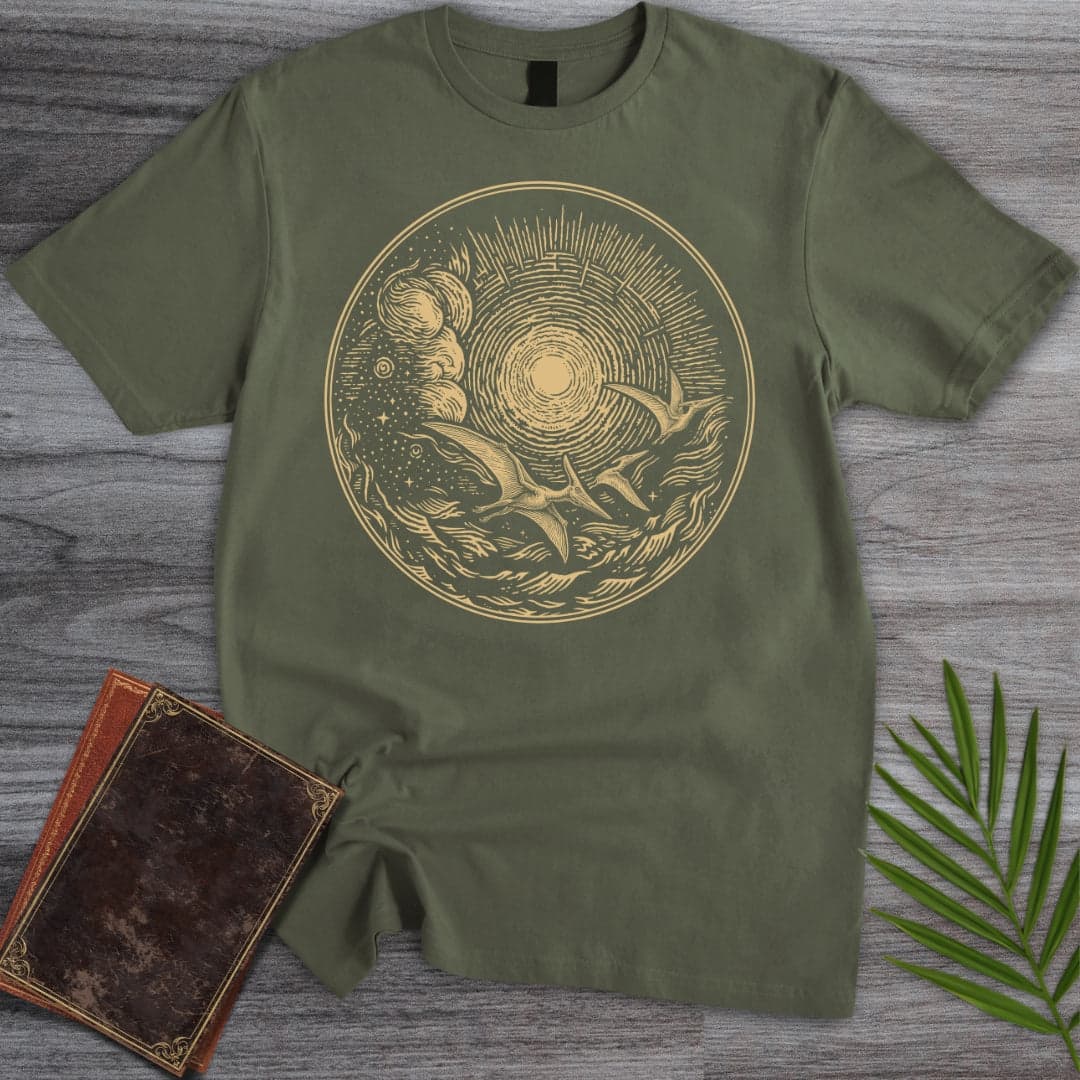 T-Shirt Military Green / S Once Upon a Prehistoric Sky T-Shirt
