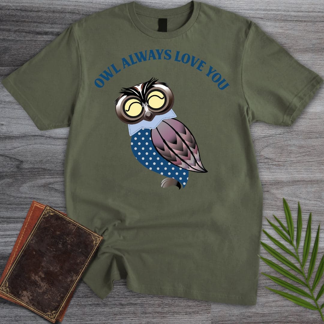 T-Shirt Military Green / S Owl Always Love You Classic T-Shirt (Doobie)