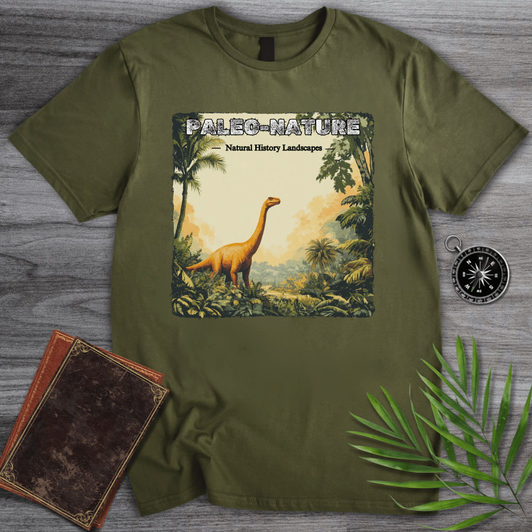 T-Shirt Military Green / S Paleo-Nature Landscapes T-Shirt