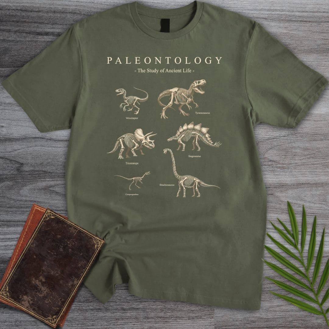 T-Shirt Military Green / S Paleontology Fossil Museum T-Shirt