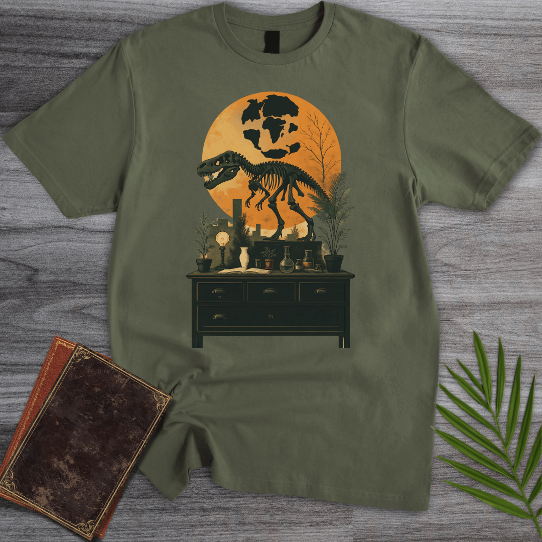 T-Shirt Military Green / S Pangea Paleontology Graphic T-Shirt