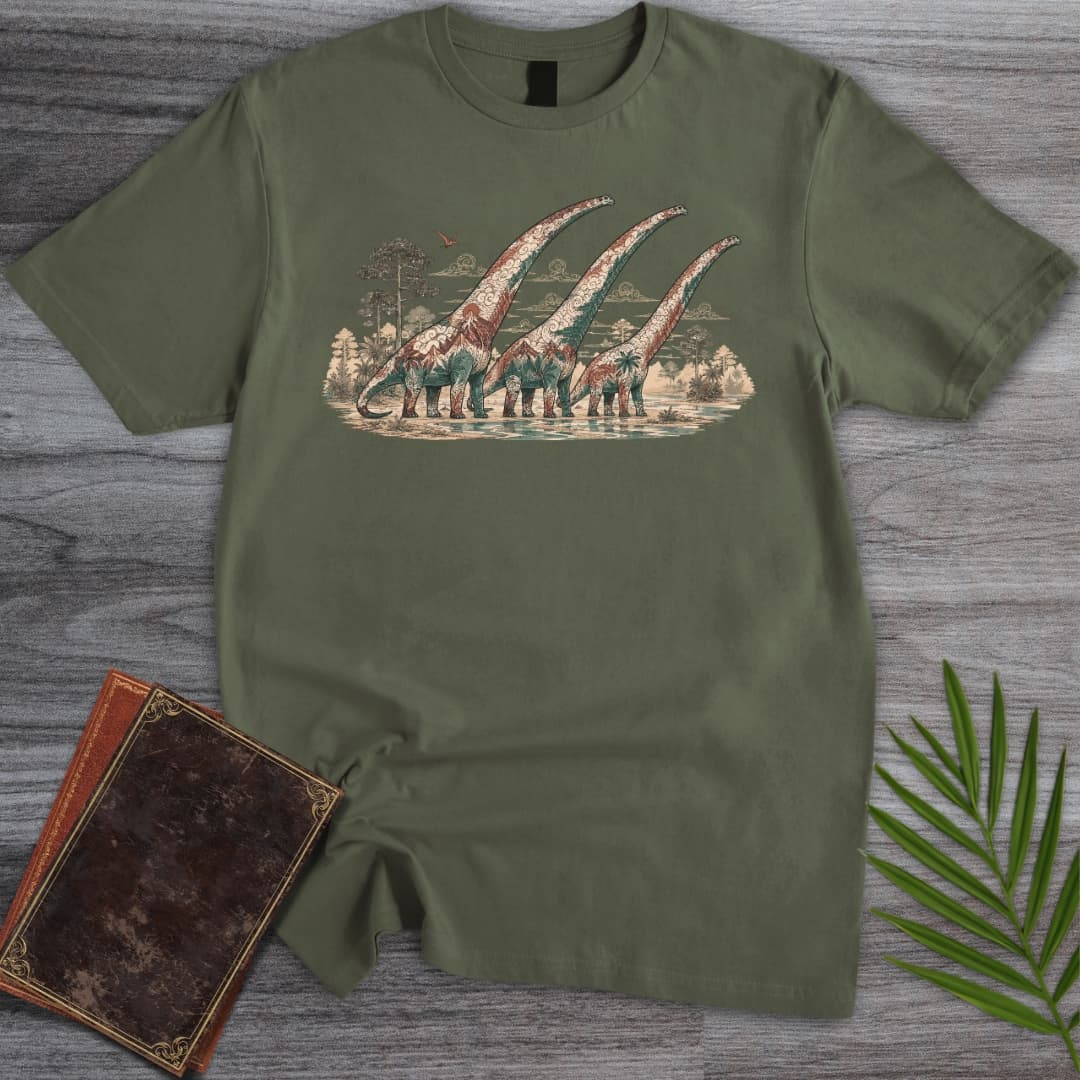 T-Shirt Military Green / S PNW Longneck Herbivores T-Shirt