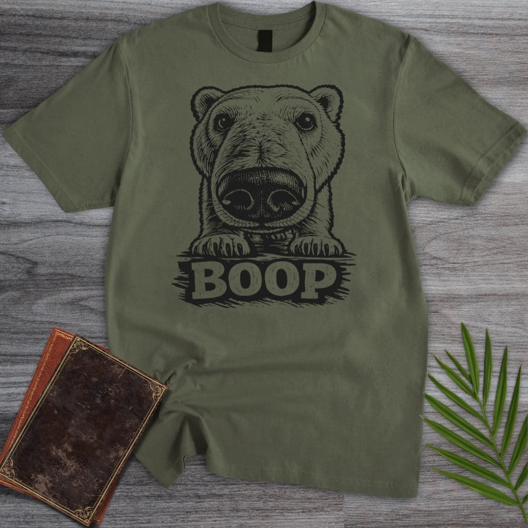 T-Shirt Military Green / S Polar Bear Boop T-Shirt