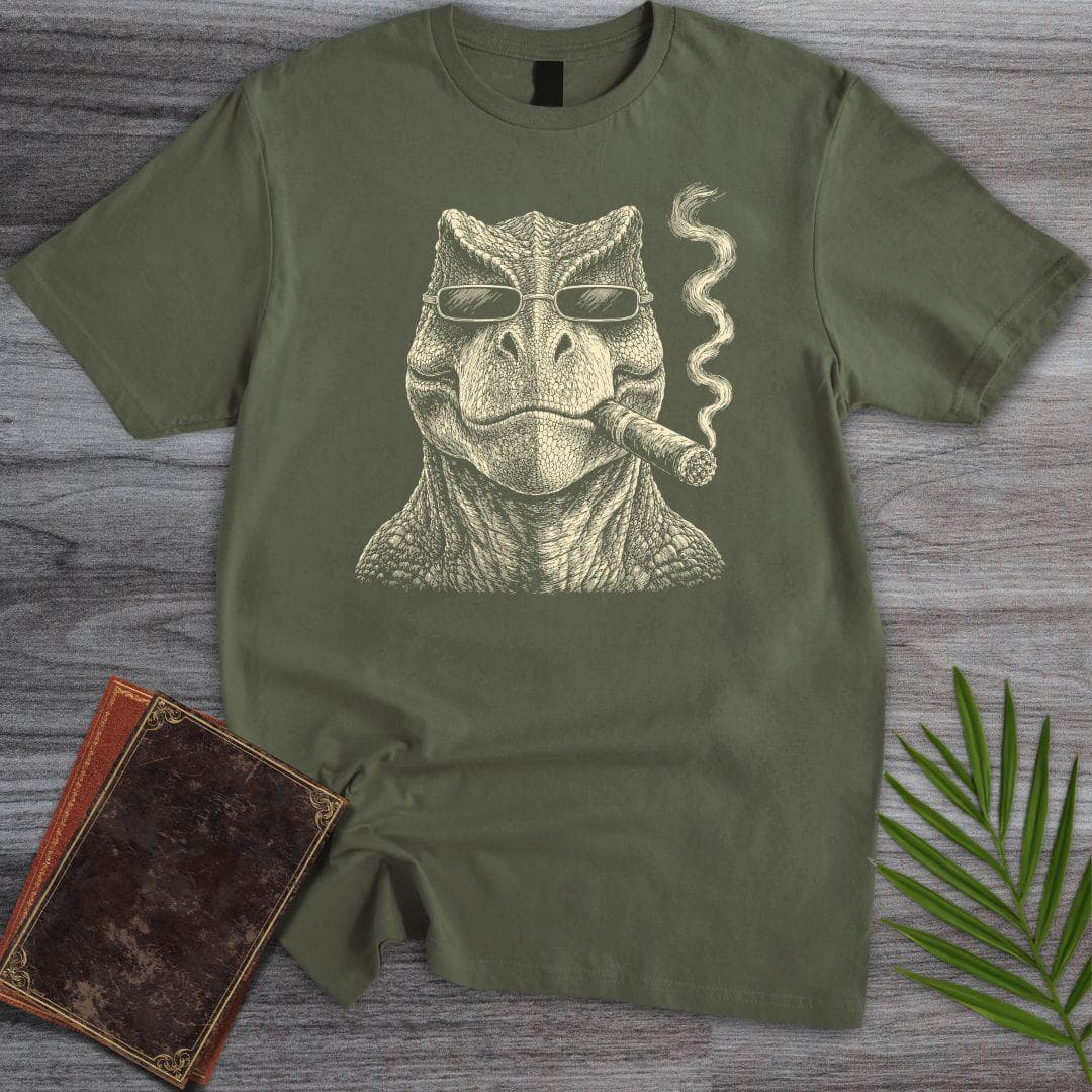 T-Shirt Military Green / S Prehistoric Cigar T-Shirt