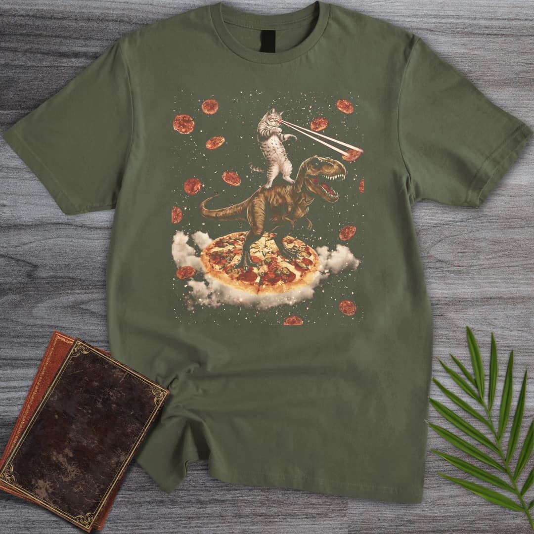 T-Shirt Military Green / S Prehistoric Pepperoni Chaos T-Shirt