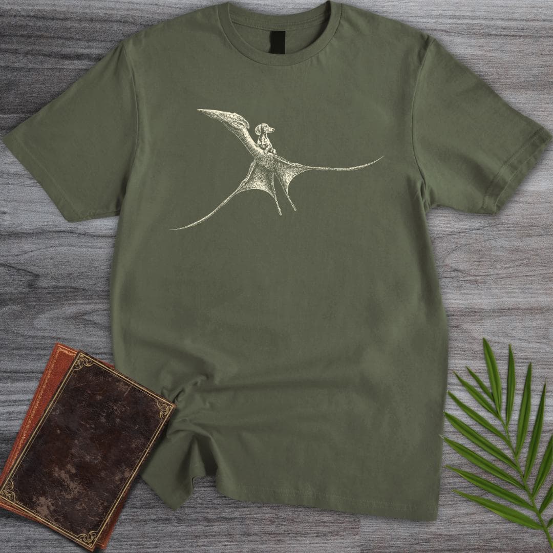 T-Shirt Military Green / S Prehistoric Puppy Adventure T-Shirt