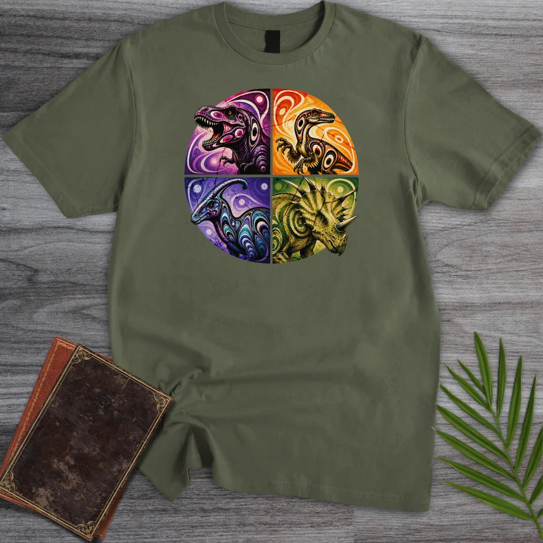 T-Shirt Military Green / S Prismatic Dinosaur Spirits T-Shirt