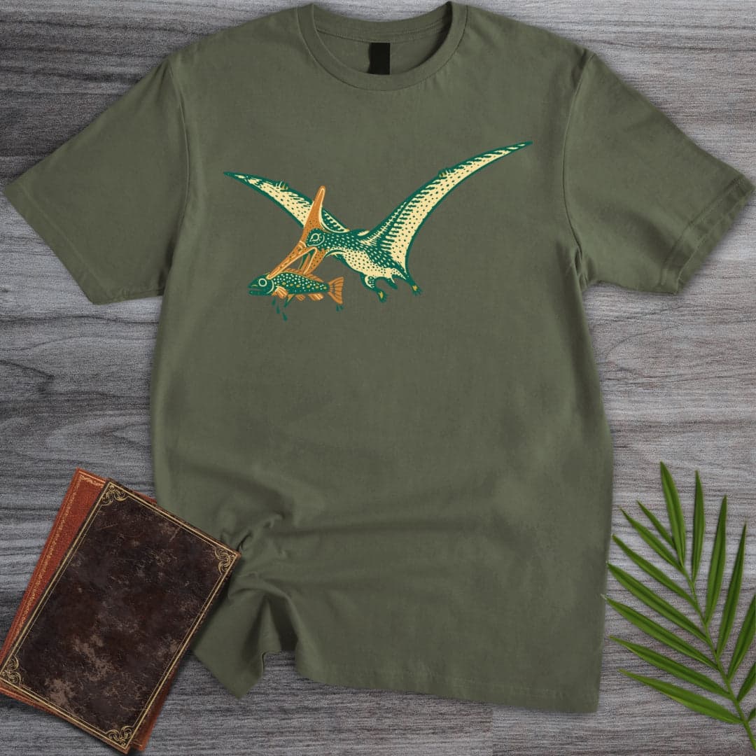 T-Shirt Military Green / S Pteranodon Fish Snatcher T-Shirt