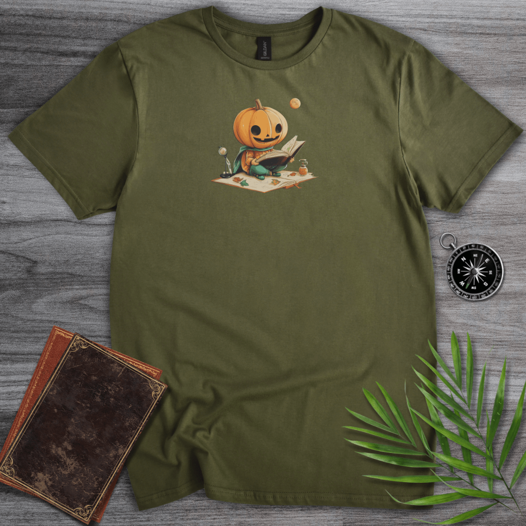 T-Shirt Military Green / S Pumpkin Geographer Graphic T-Shirt