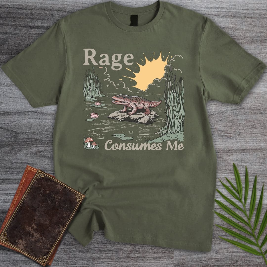 T-Shirt Military Green / S Rage Consumes Me Hynerpeton T-Shirt