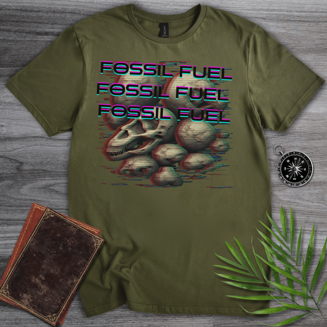 T-Shirt Military Green / S Retro Fossil Fuel T-Shirt