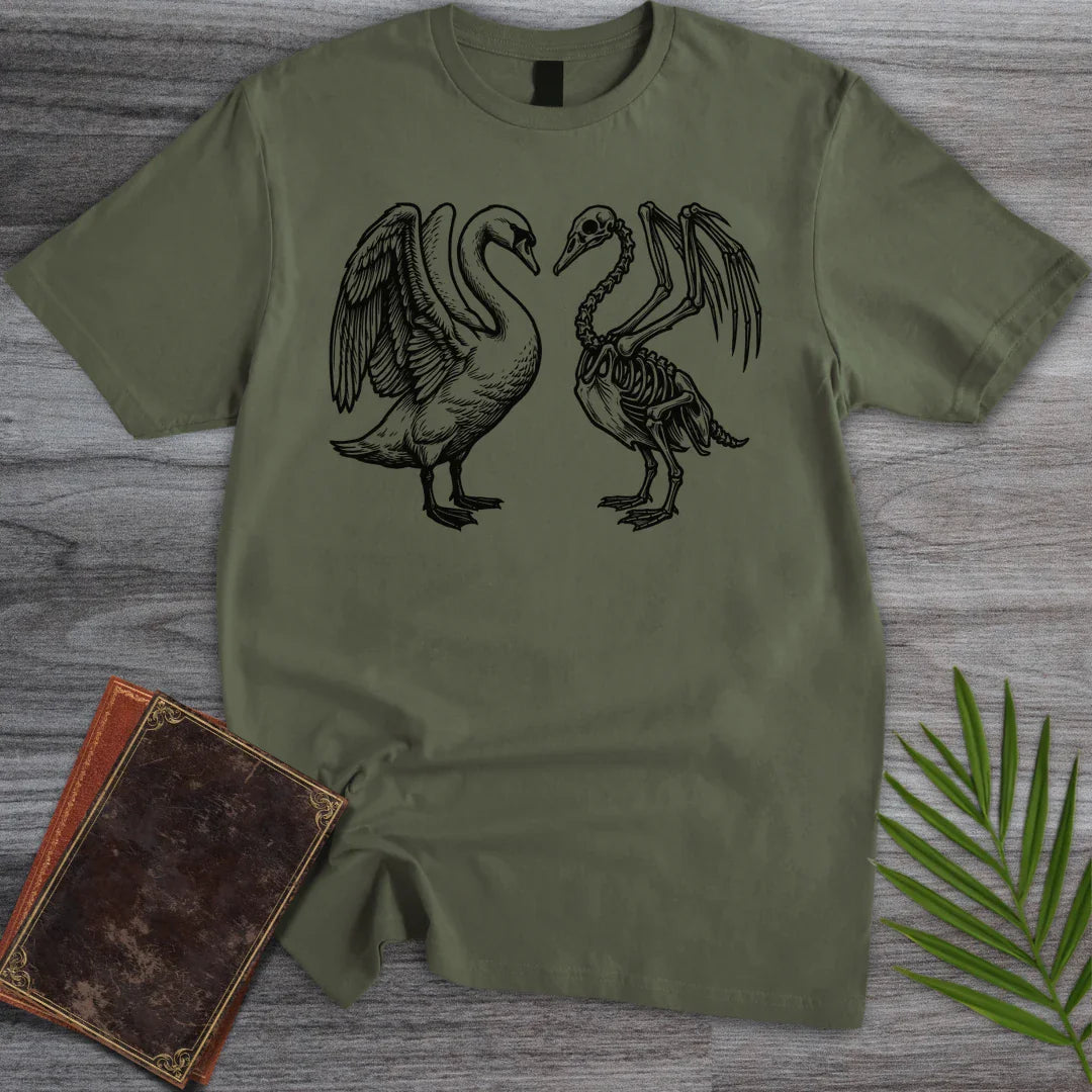 T-Shirt Military Green / S Shrink Wrapped Swan T-Shirt