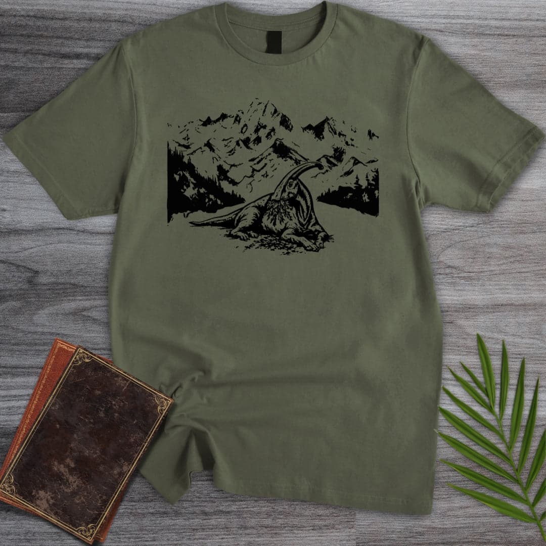 T-Shirt Military Green / S Simle Chillin Hadrosauridae T-Shirt