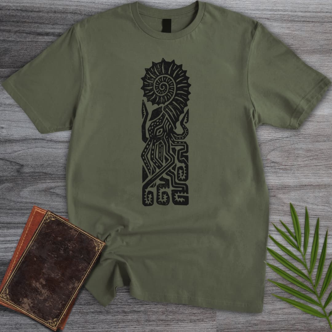 T-Shirt Military Green / S Simple Ordovician Nautiloid T-Shirt