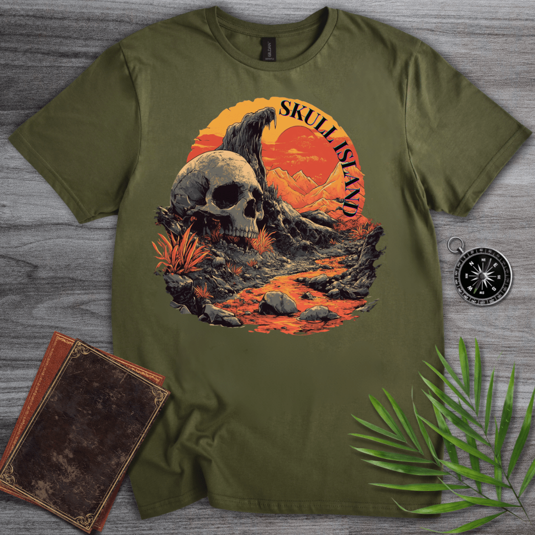 T-Shirt Military Green / S Skull Island T-Shirt