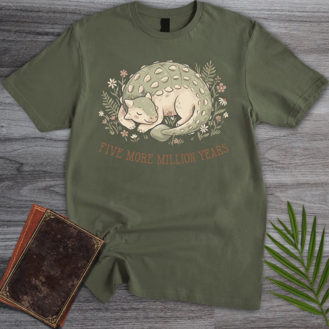 T-Shirt Military Green / S Slumbering Ankylosaur T-Shirt