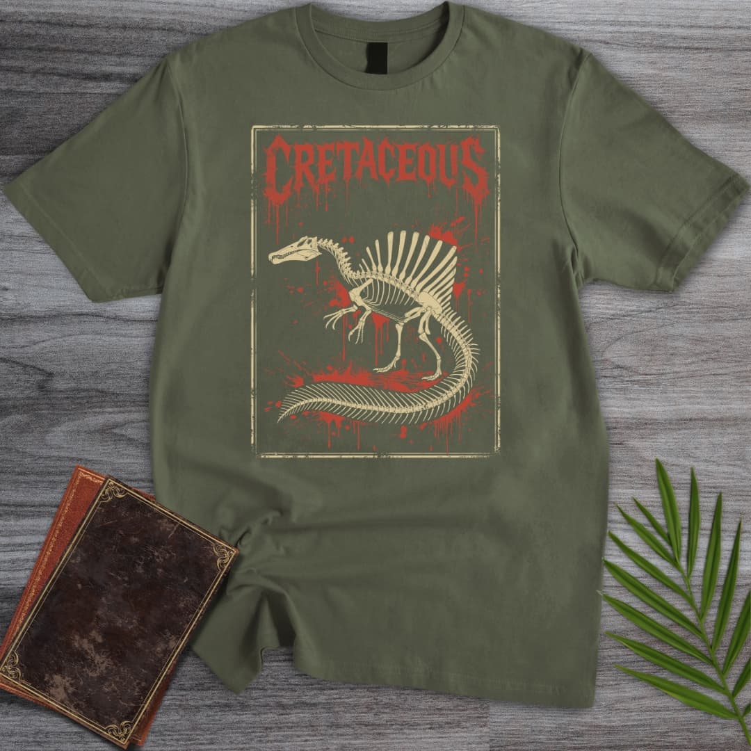 T-Shirt Military Green / S Spinosaurus Cretaceous Horror T-Shirt