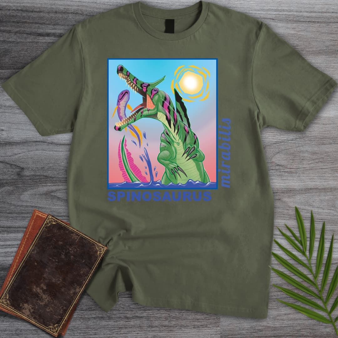 T-Shirt Military Green / S Spinosaurus - River Phantom Strike T-Shirt