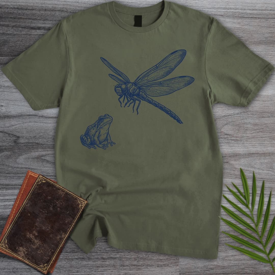 T-Shirt Military Green / S Standoff Frog vs Meganisoptera T-Shirt