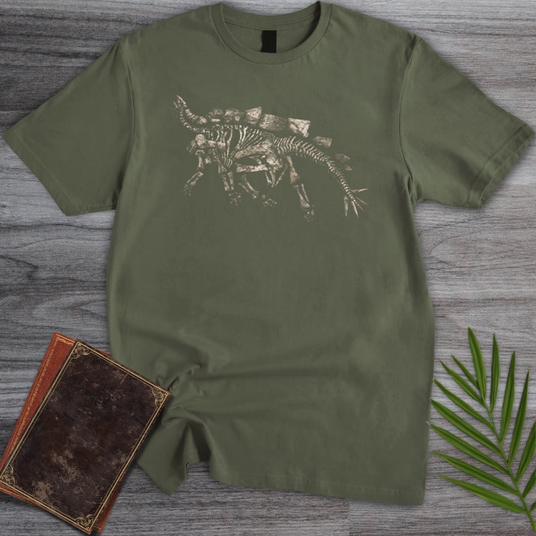 T-Shirt Military Green / S Stegosaurus Dust & Bone T-Shirt