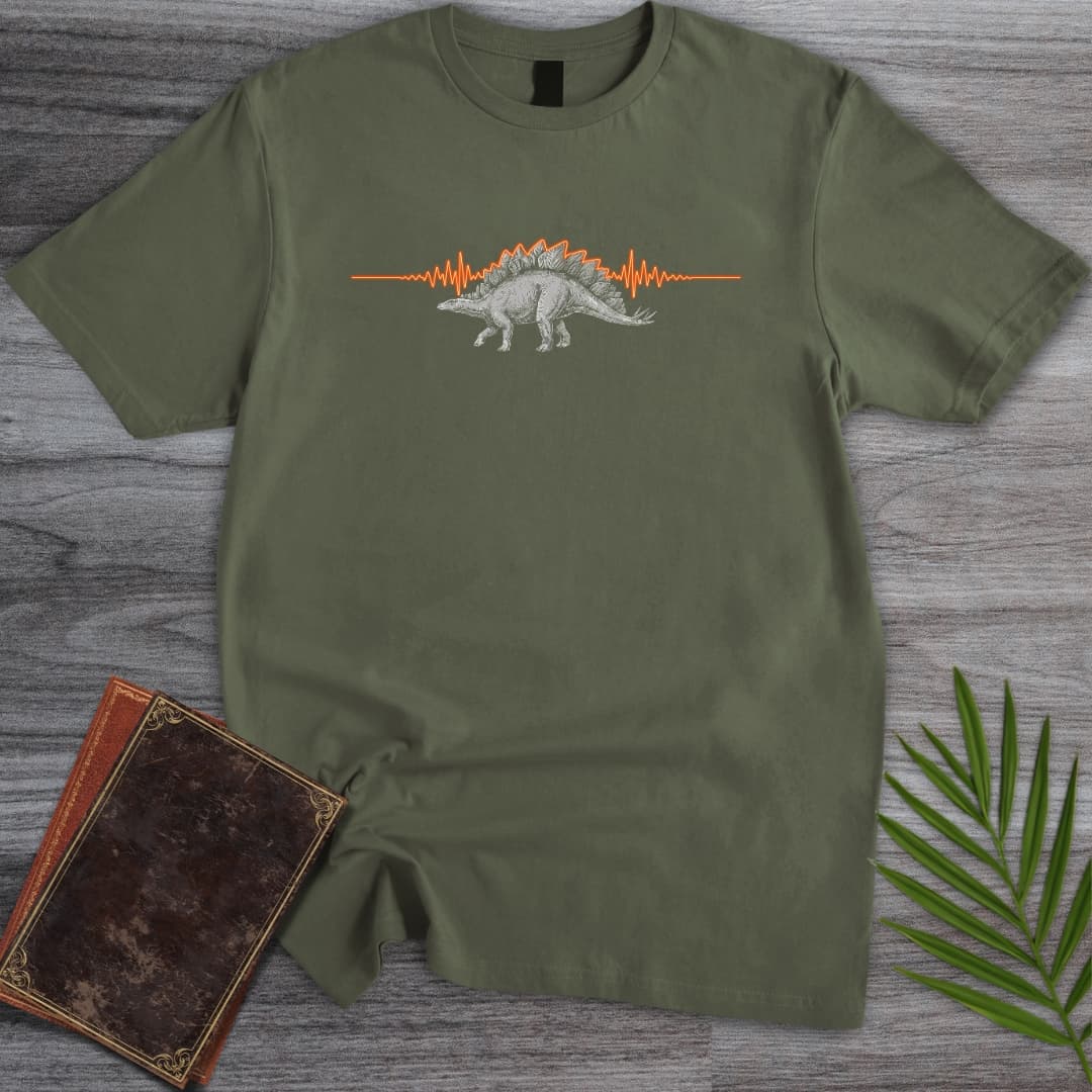 T-Shirt Military Green / S Stegosaurus Seismograph T-Shirt