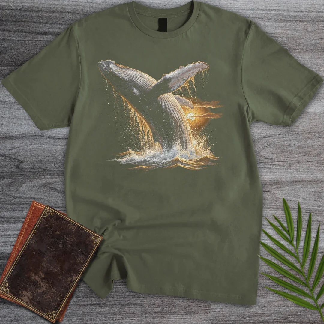 T-Shirt Military Green / S Sunset Breach Humpback T-Shirt
