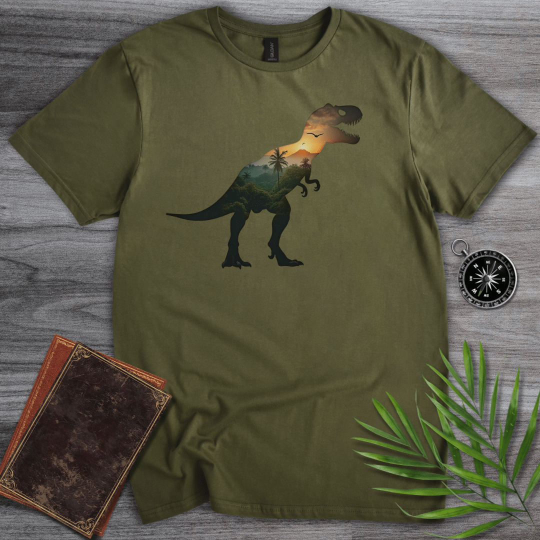 T-Shirt Military Green / S T-Rex Environment Silhouette Environment T-Shirt