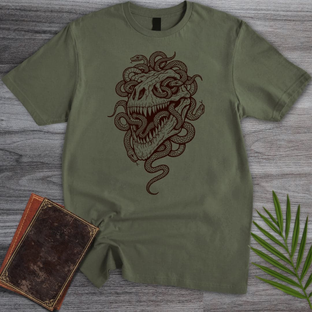 T-Shirt Military Green / S T.rex Fossilized Home T-Shirt