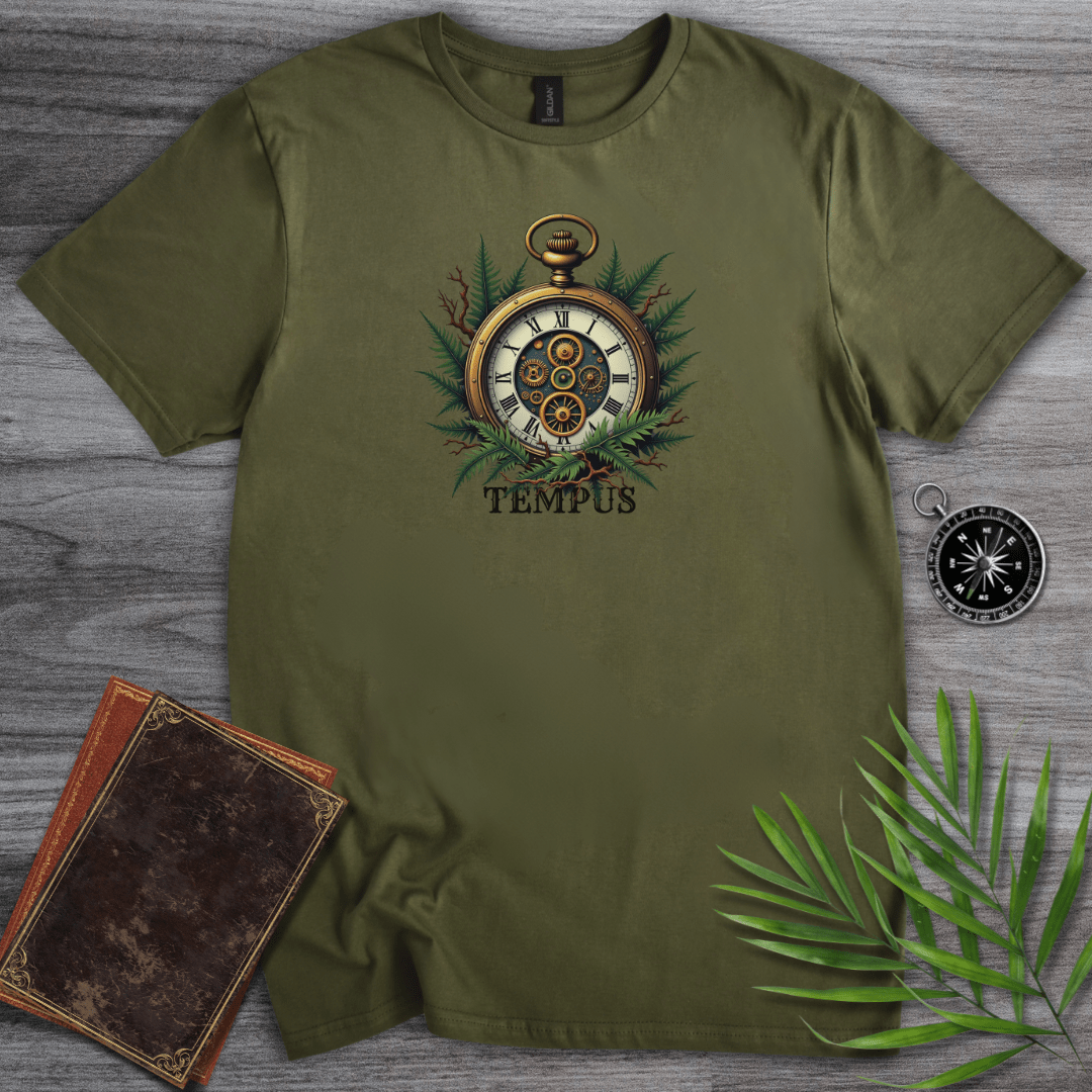 T-Shirt Military Green / S TEMPUS: Steampunk Watch T-Shirt