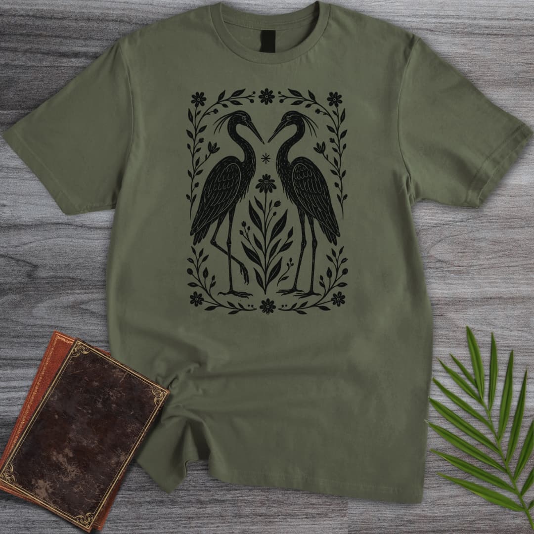 T-Shirt Military Green / S The Heron Lovers T-Shirt