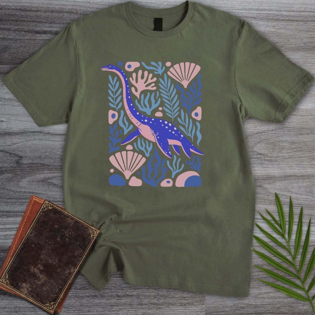 T-Shirt Military Green / S The Loch Ness Plesiosaurus T-Shirt