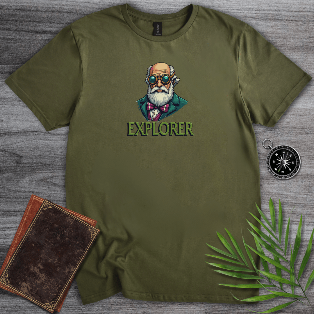 T-Shirt Military Green / S The Steampunk Explorer T-Shirt