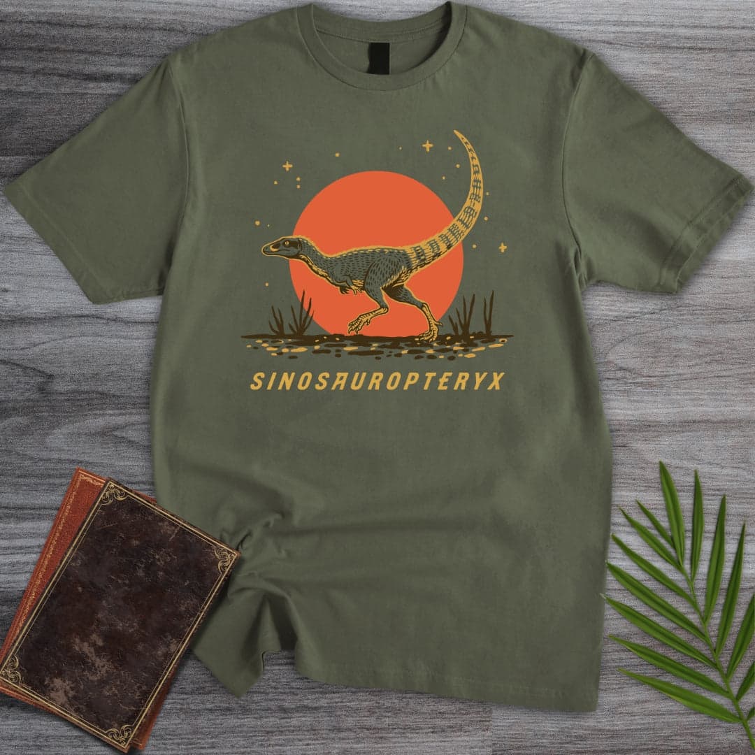 T-Shirt Military Green / S The wandering Sinosauropteryx T-Shirt