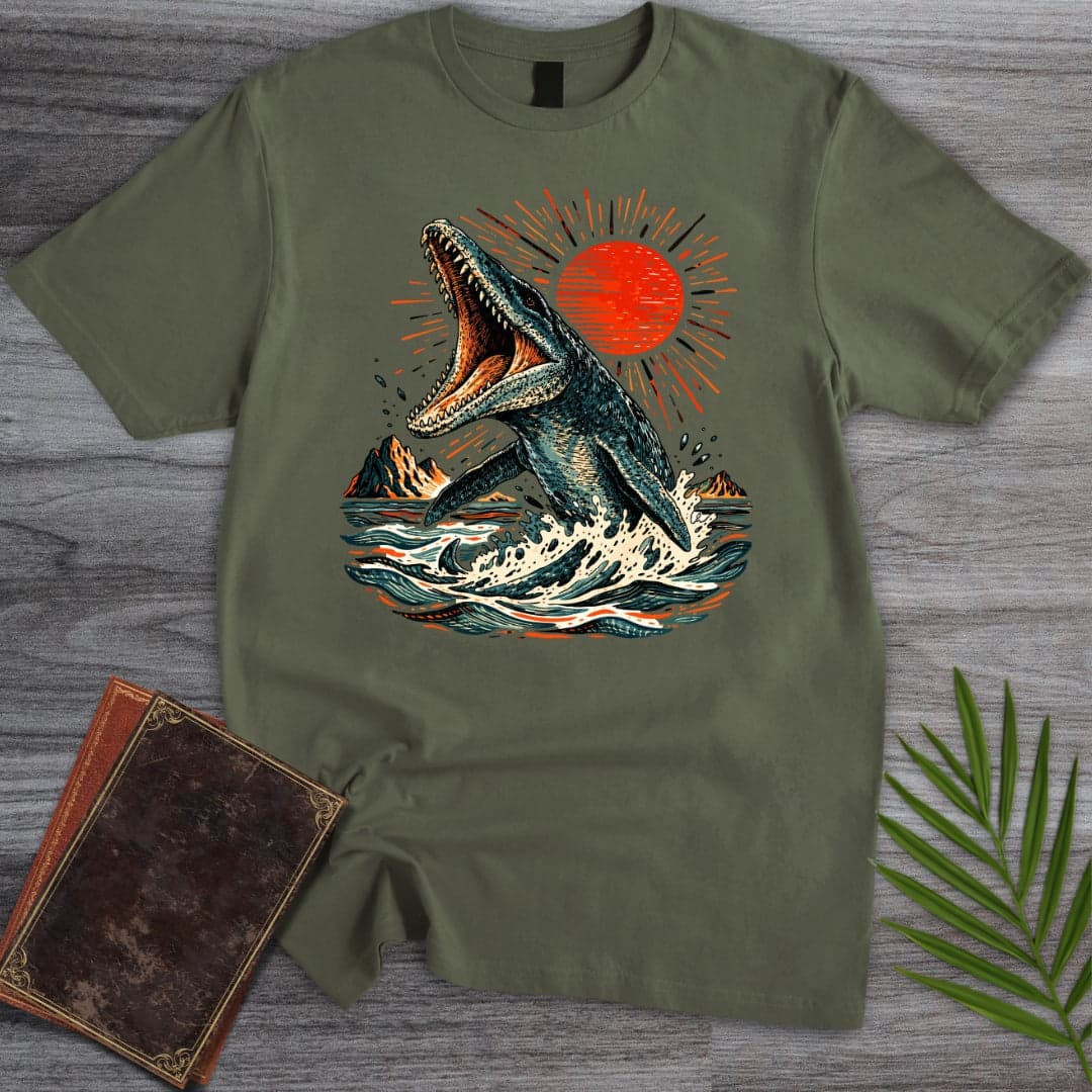 T-Shirt Military Green / S The West Coast Mosasaurus T-Shirt