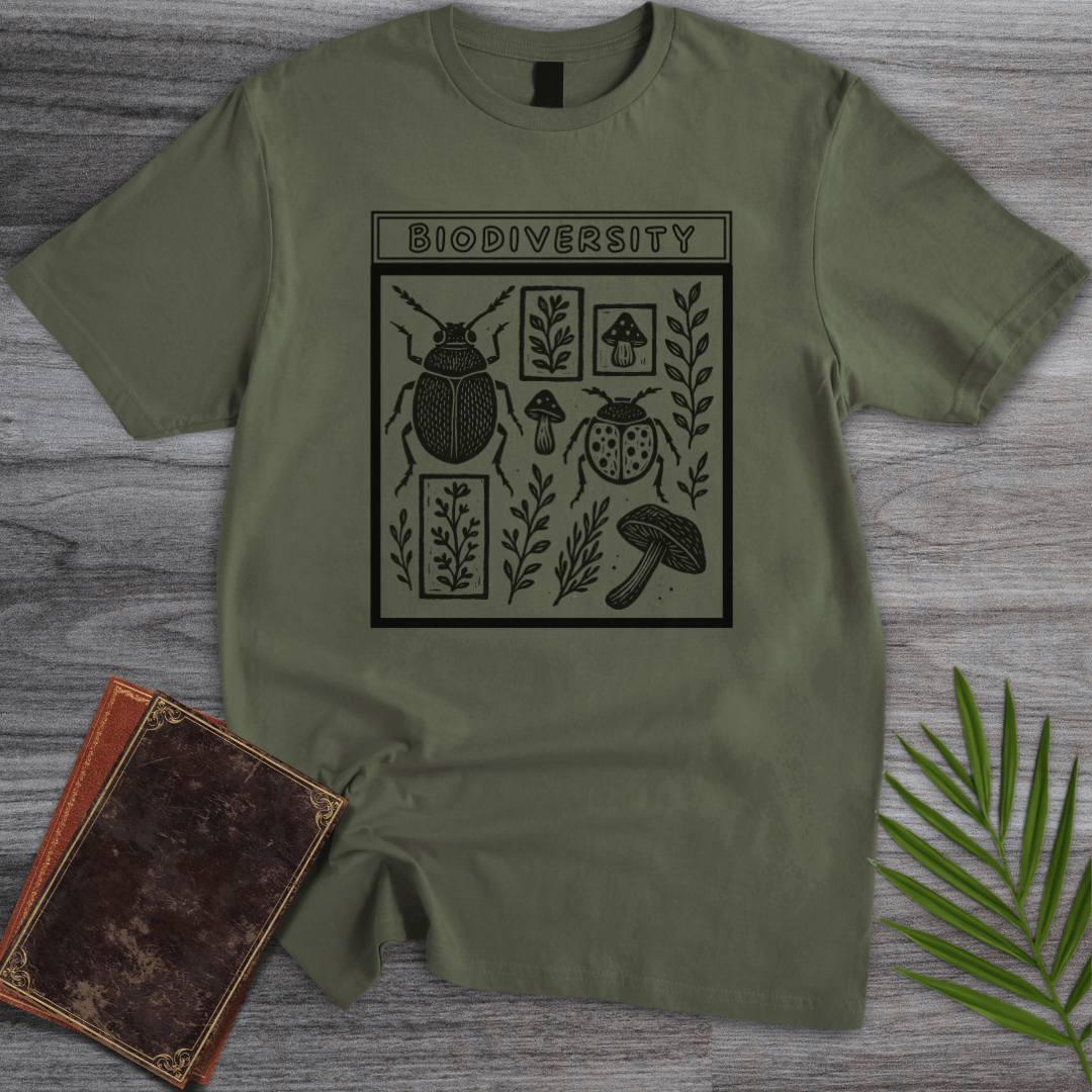 T-Shirt Military Green / S Tiny Features of Biodiversity T-Shirt