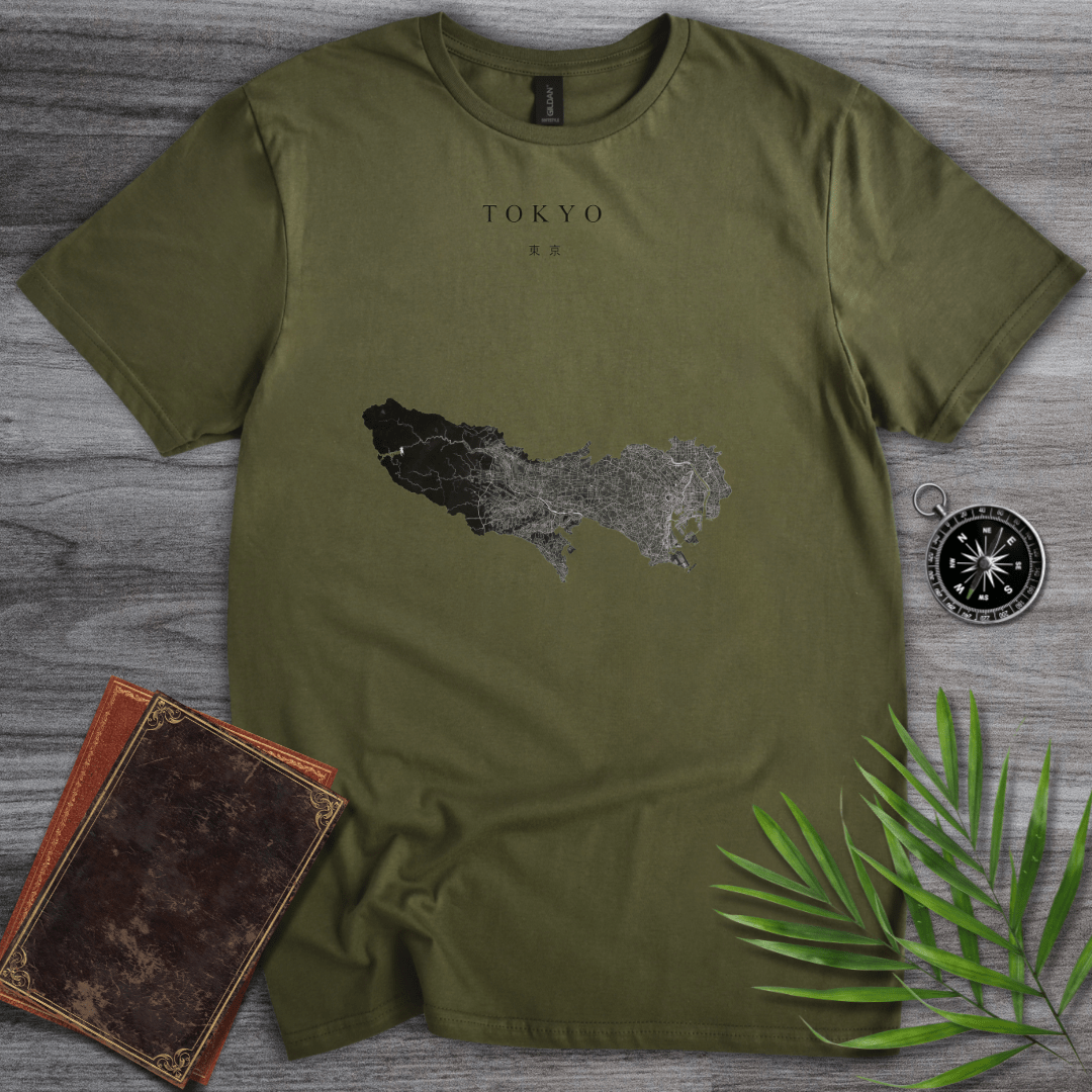 T-Shirt Military Green / S Tokyo Map T-Shirt